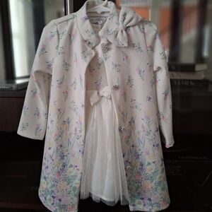 Off-White Floral Bow Peacoat + Dress
